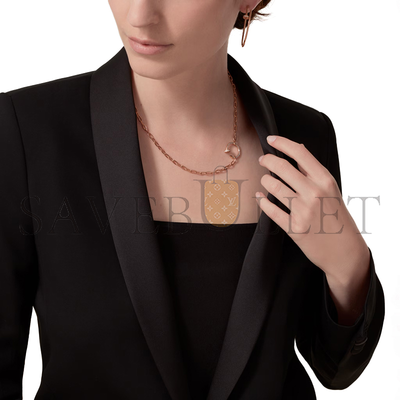 CARTIER JUSTE UN CLOU HOOP EARRINGS, LARGE MODEL, DIAMONDS B8301212